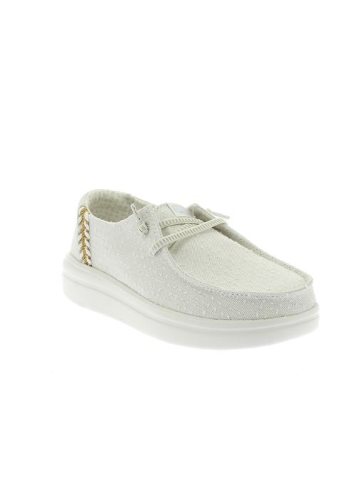 Wendy Rise Perf Canvas stringata da donna in tela bianca HEY DUDE | 43682100